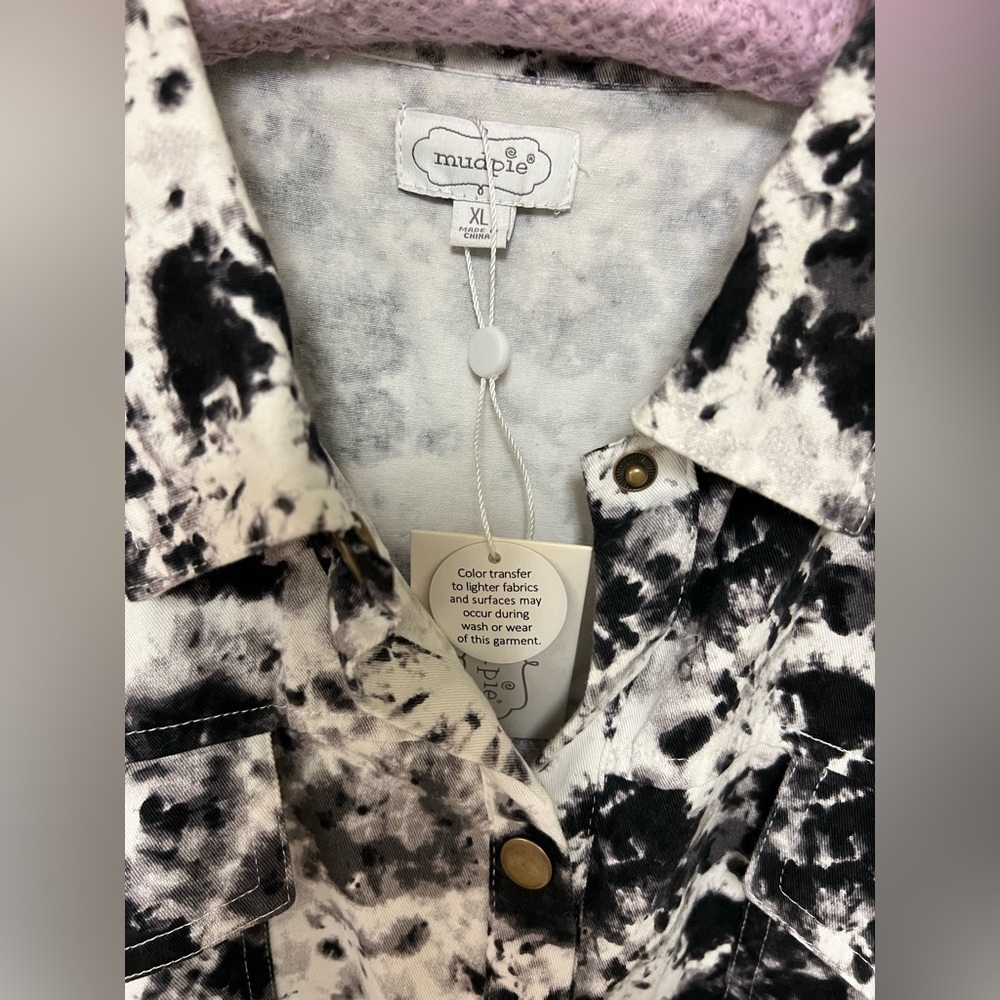 NWT Mud Pie Tie Dye Sterling Shacket XL - Picture 5 of 10